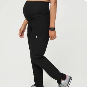Figs Black Maternity Pants, Original waistband, Yola 2.0 Maternity